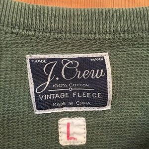 J. Crew green vintage fleece sweatshirt, Men's L